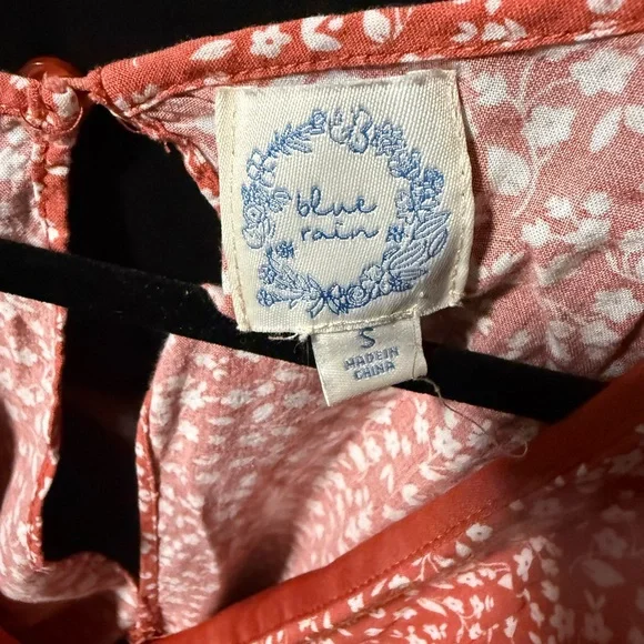 Blue Rain Coral Floral Romper - Picture 2 of 2